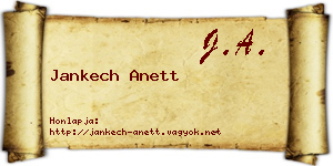 Jankech Anett névjegykártya